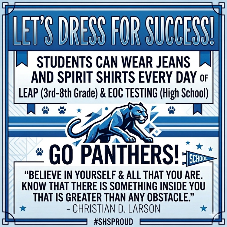 Let’s Dress for Success, Panthers!!