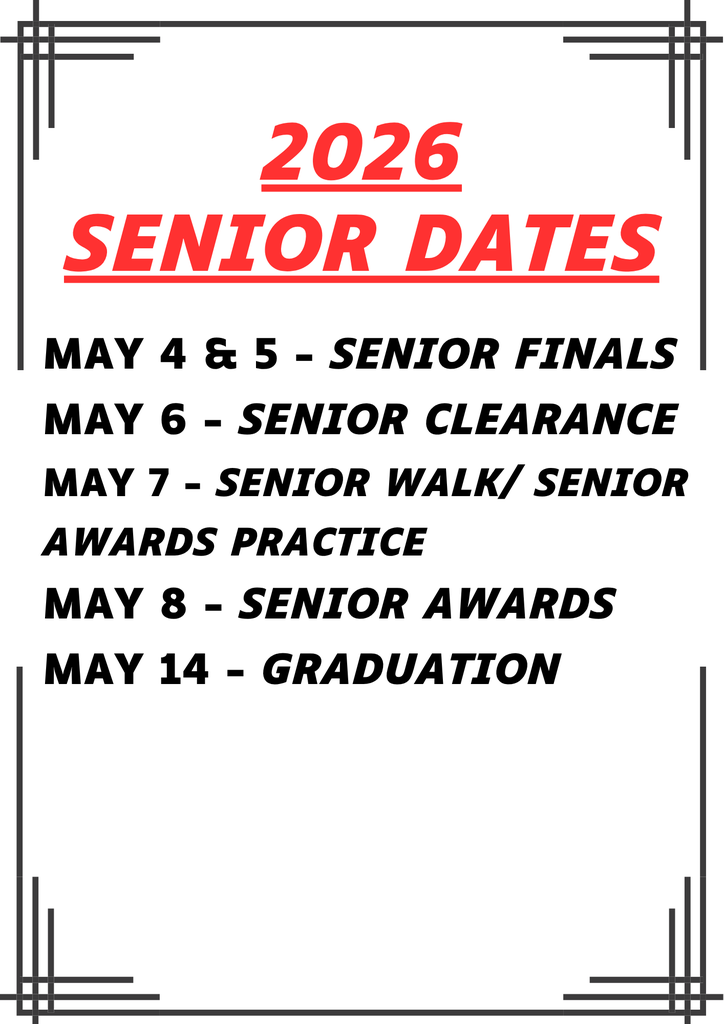 2026 Senior Dates