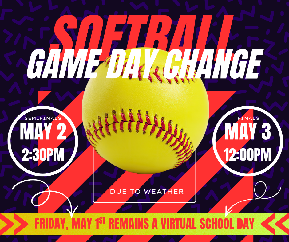 Game Day Change to Sat/Sun. Friday Remains Virtual Day