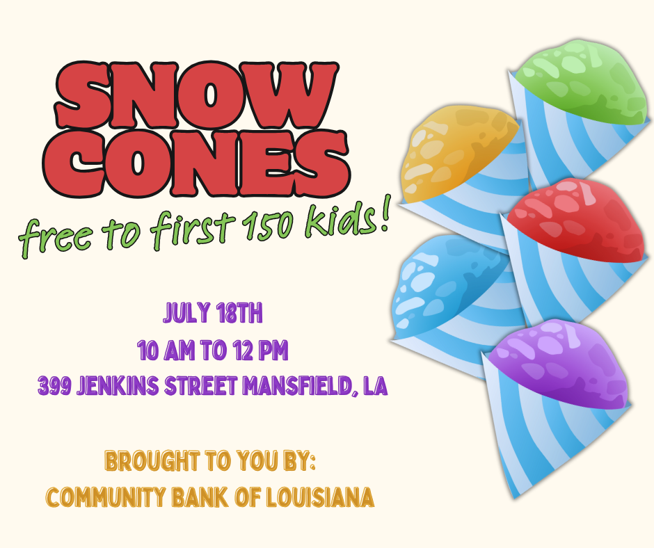 Free Sno-Cone for the 1st 150 kids!