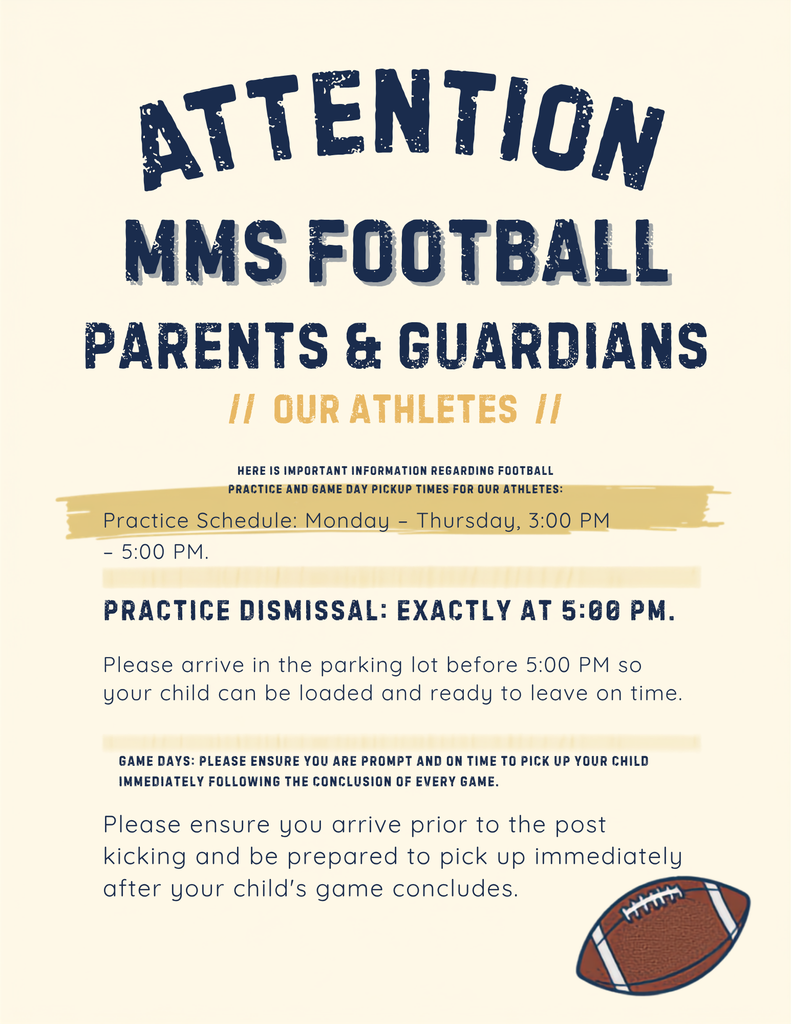 Parent letter to parents of Football Players