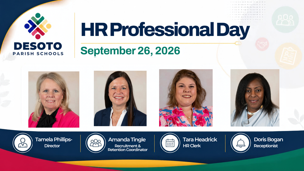 HR Professional Day on September 26, 2026, with four smiling women, names, and roles displayed.