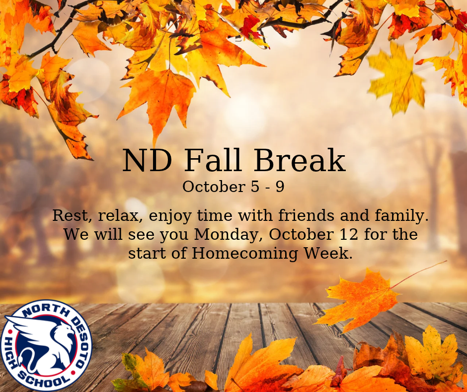 Fall Break Oct 5-9