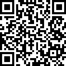 A black and white QR code pattern, likely used for scanning with a smartphone.