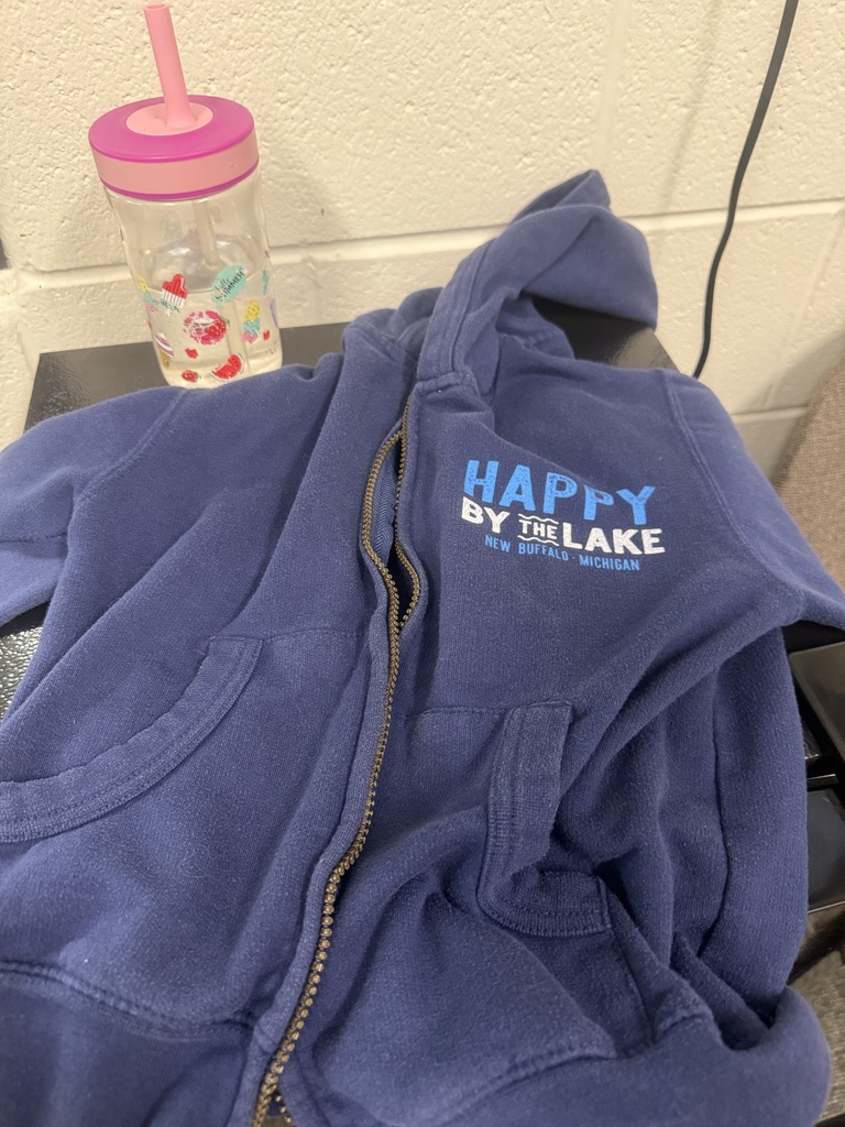 Kids water bottle and sweatshirt.