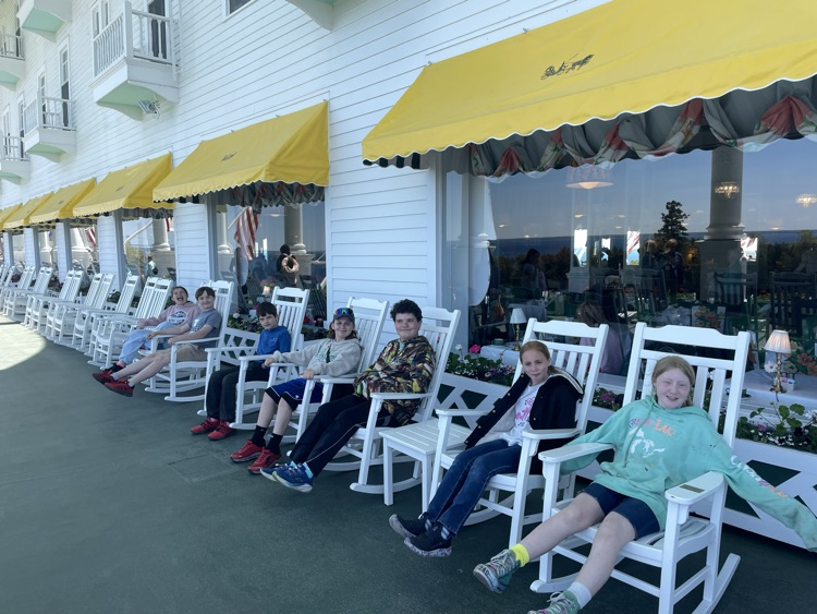 enjoying the porch at the grand
