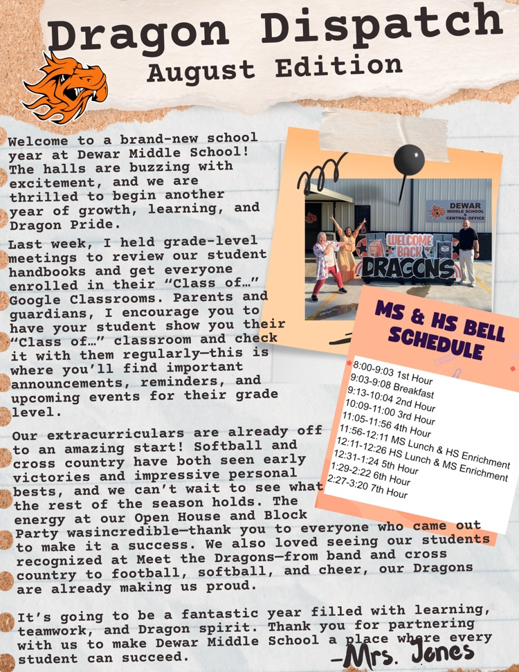 Monthly Middle School Memo from Mrs. Jones
