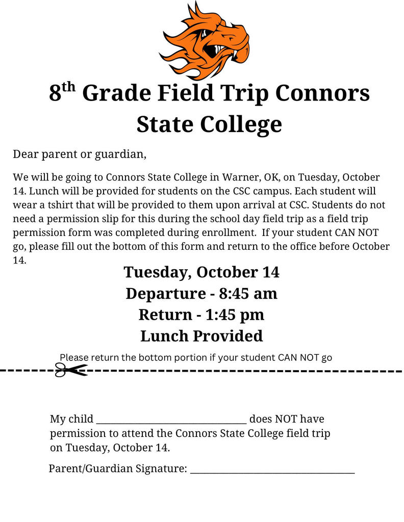 8th graded field trip