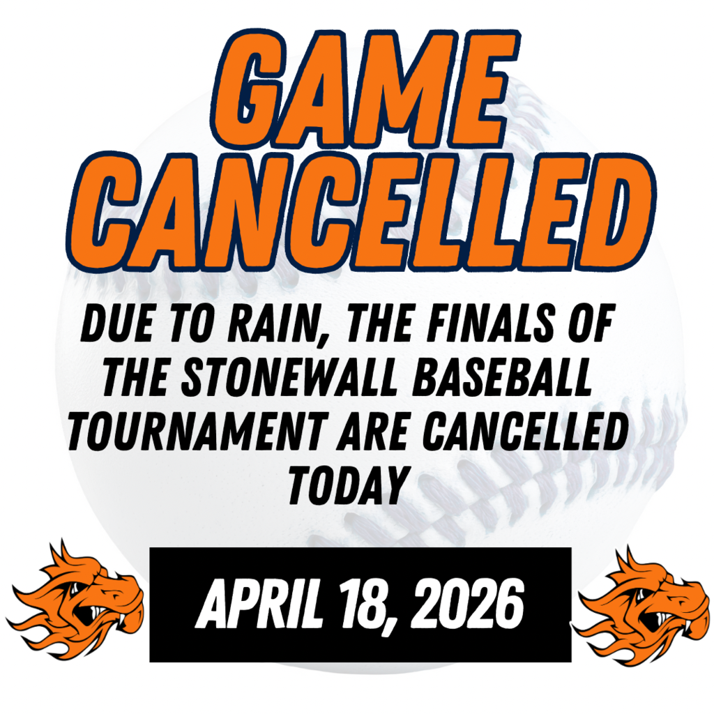 Stonewall Tournament Finals Cancelled Due to Rain