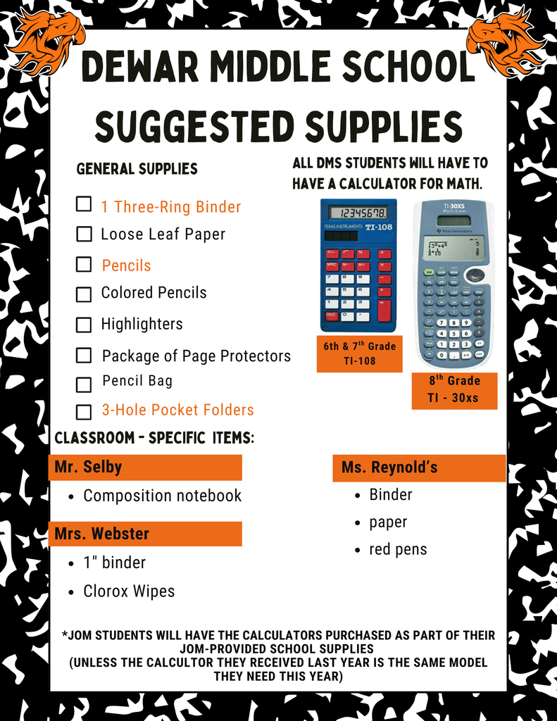 school supplies