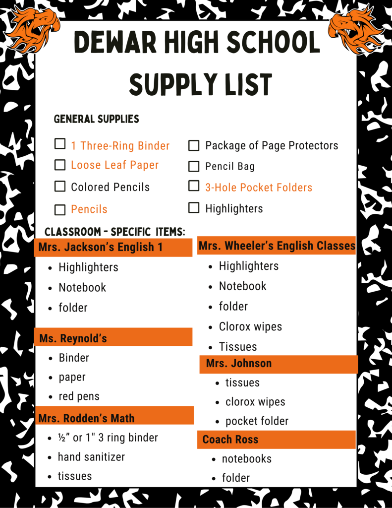 school supplies