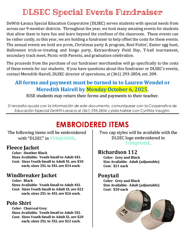 page one of fundraiser information packet