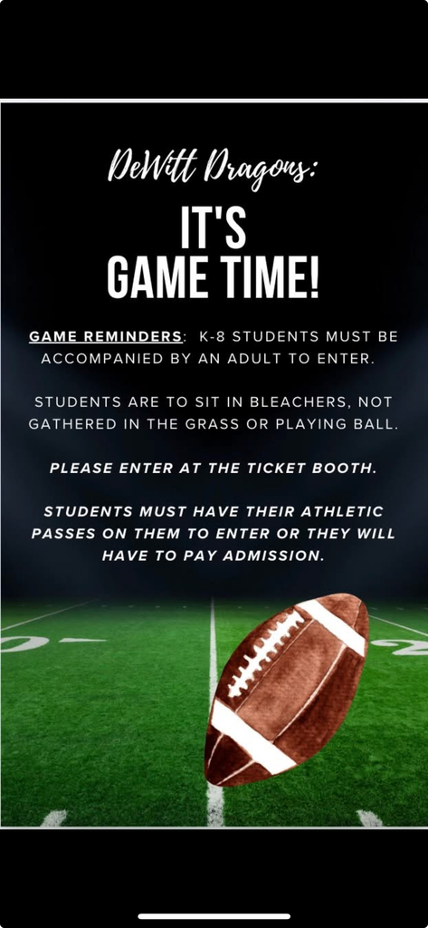 Game time reminders for dewitt dragons