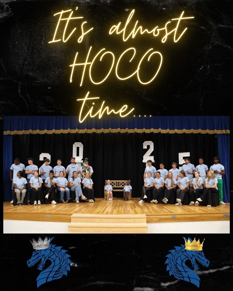 2025 Homecoming court came together to practice for the big day tomorrow! Coronation ceremony at 2 in the DHS cafeteria.