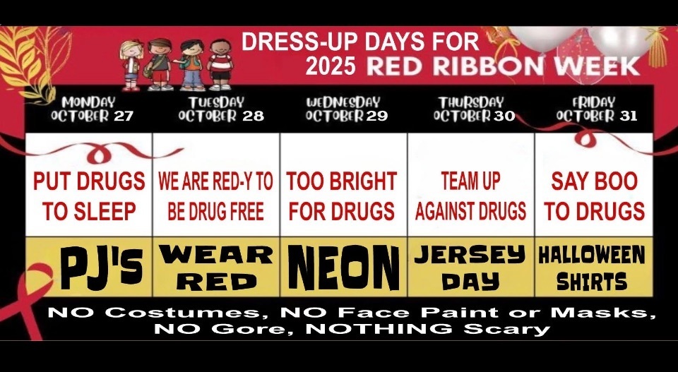 Red Ribbon Week Dress Up Days