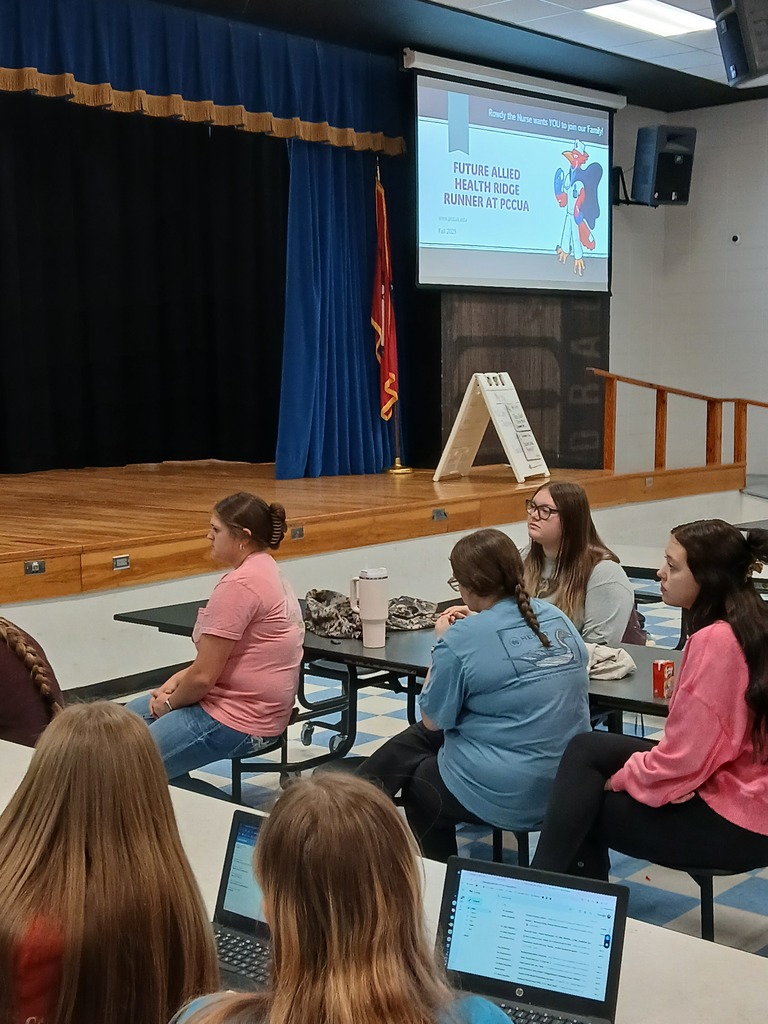 Mrs. Dunigan and Mrs. Bloesch from PCCUA came to visit to discuss career pathways in nursing and their PCCUA program with students.