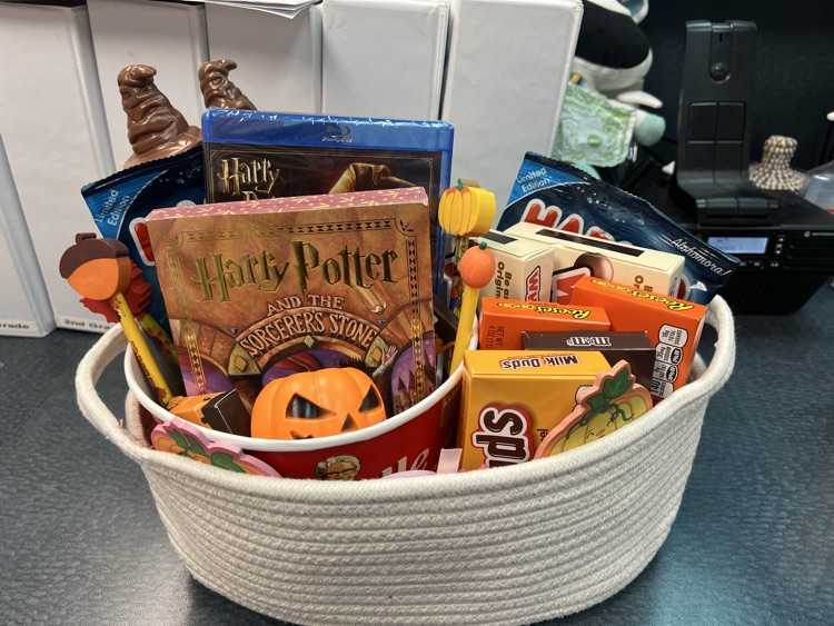 Harry Potter book and movie basket