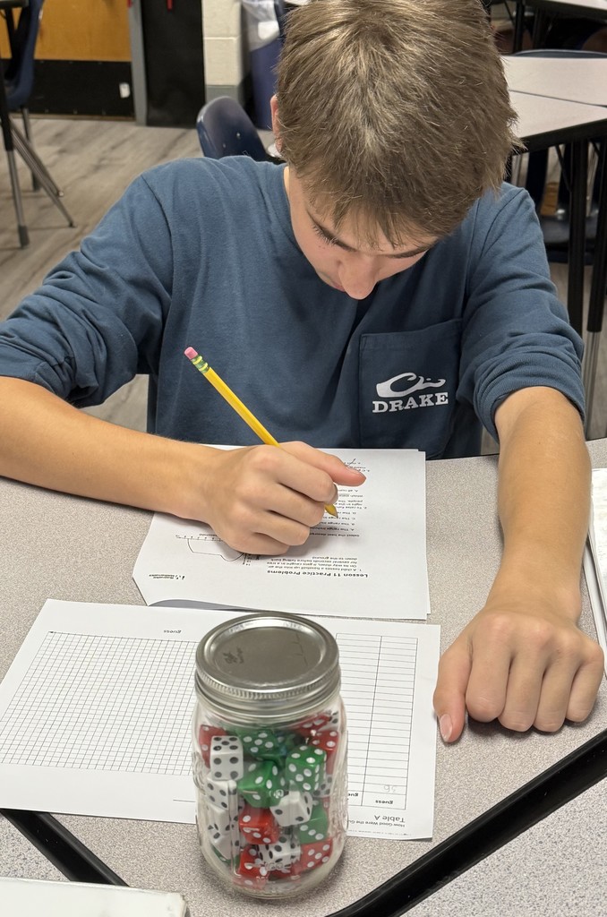 Who says algebra has to be no fun!?? We’ve been learning about different kinds of functions and today we learned about Absolutely Value Functions. Student had to guess the number of die (isn’t that the plural of dice), find the absolute guessing error and then graph the function.  Remarkably, no one asked if they could have the dice to shoot them later. 😂