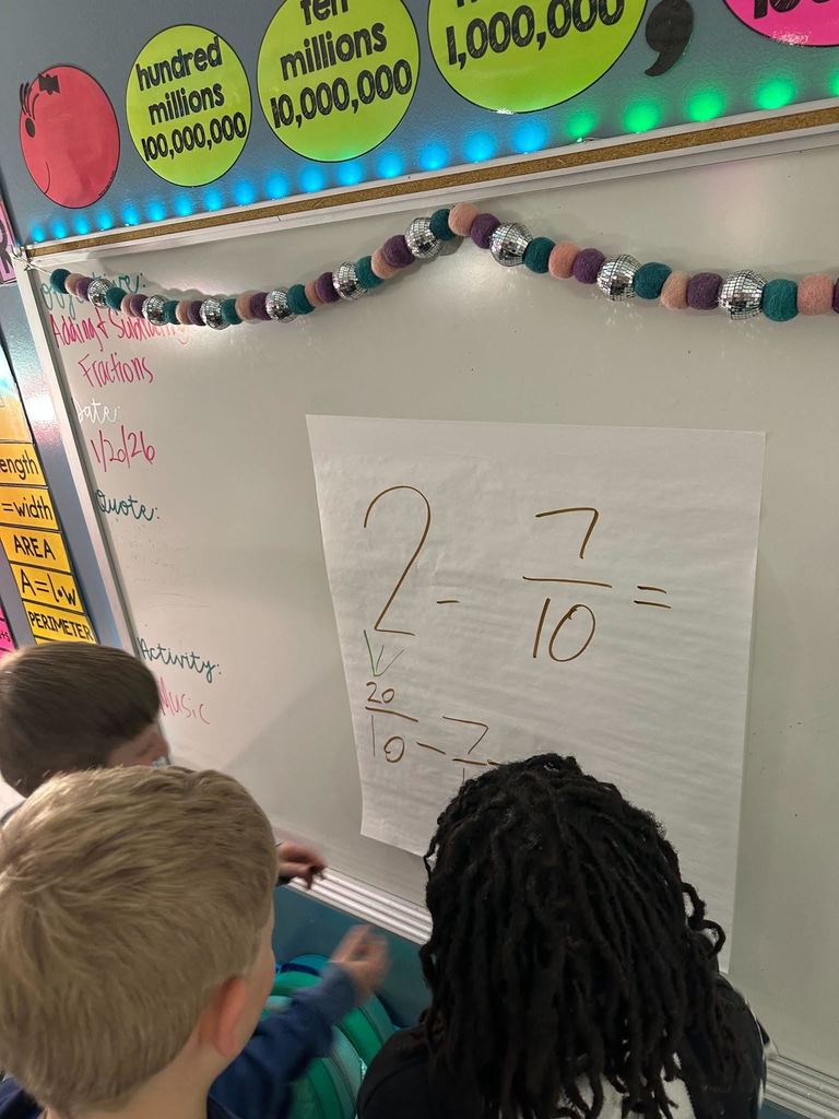 Students working math equations