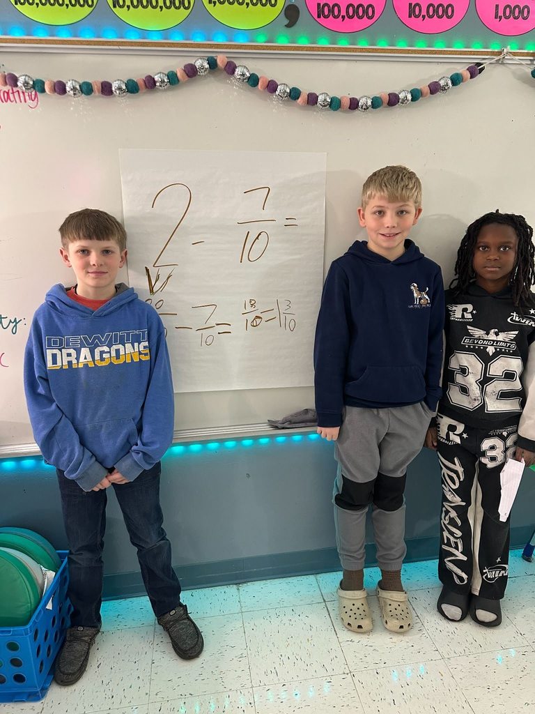 Students working math equations