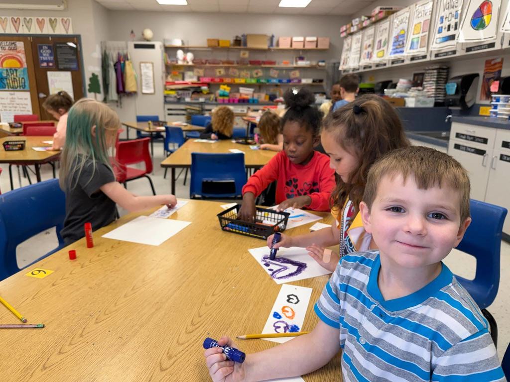 Creating artwork for students in Ukraine