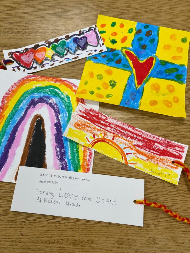 Creating artwork for students in Ukraine