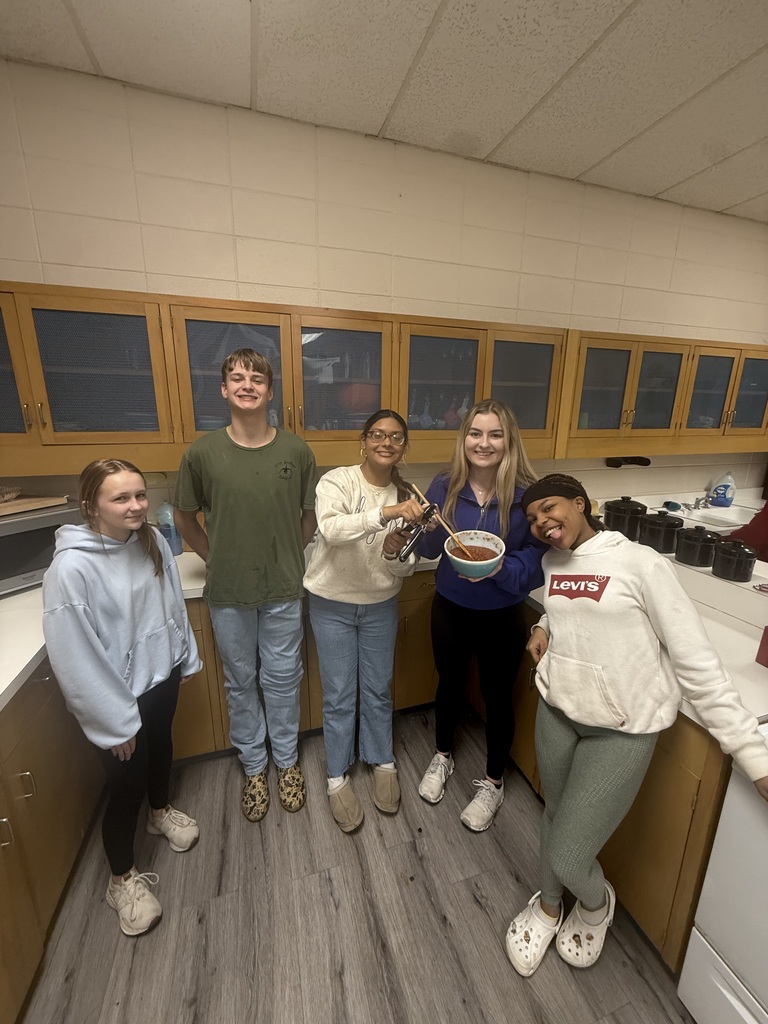 In Coach B’s Food & Nutrition class, students explored the topic of fruits and vegetables and the many different ways they can be used in everyday meals. As part of a class group project, students prepared homemade salsa using fresh ingredients, learning valuable skills in food preparation, teamwork, and kitchen safety. First and third period classes also made French toast topped with whipped cream and fresh strawberries, discovering how fruits can enhance both the flavor and nutritional value of a dish. This was a wonderful hands-on experience that allowed students to apply what they learned in class while building confidence in the kitchen. Experiences like these help students develop practical life skills and a deeper understanding of healthy food choices.