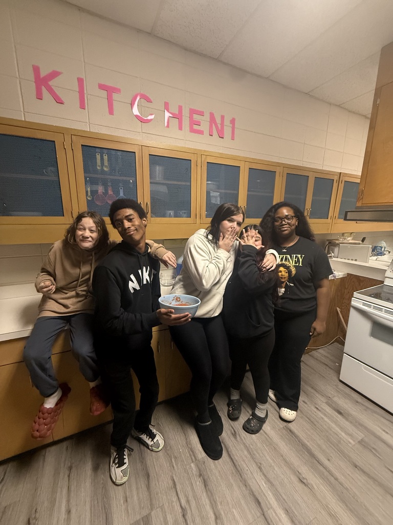 In Coach B’s Food & Nutrition class, students explored the topic of fruits and vegetables and the many different ways they can be used in everyday meals. As part of a class group project, students prepared homemade salsa using fresh ingredients, learning valuable skills in food preparation, teamwork, and kitchen safety. First and third period classes also made French toast topped with whipped cream and fresh strawberries, discovering how fruits can enhance both the flavor and nutritional value of a dish. This was a wonderful hands-on experience that allowed students to apply what they learned in class while building confidence in the kitchen. Experiences like these help students develop practical life skills and a deeper understanding of healthy food choices.