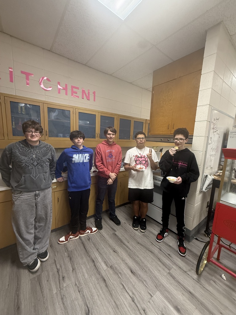 In Coach B’s Food & Nutrition class, students explored the topic of fruits and vegetables and the many different ways they can be used in everyday meals. As part of a class group project, students prepared homemade salsa using fresh ingredients, learning valuable skills in food preparation, teamwork, and kitchen safety. First and third period classes also made French toast topped with whipped cream and fresh strawberries, discovering how fruits can enhance both the flavor and nutritional value of a dish. This was a wonderful hands-on experience that allowed students to apply what they learned in class while building confidence in the kitchen. Experiences like these help students develop practical life skills and a deeper understanding of healthy food choices.