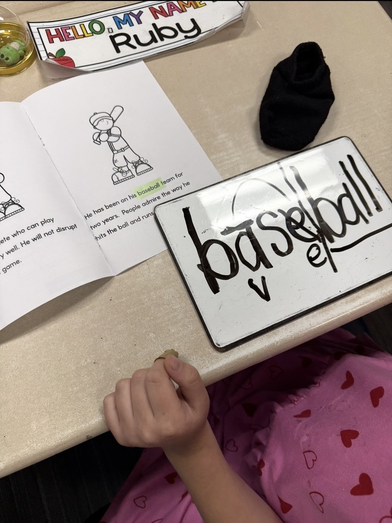 students being word detectives and dividing them into syllables