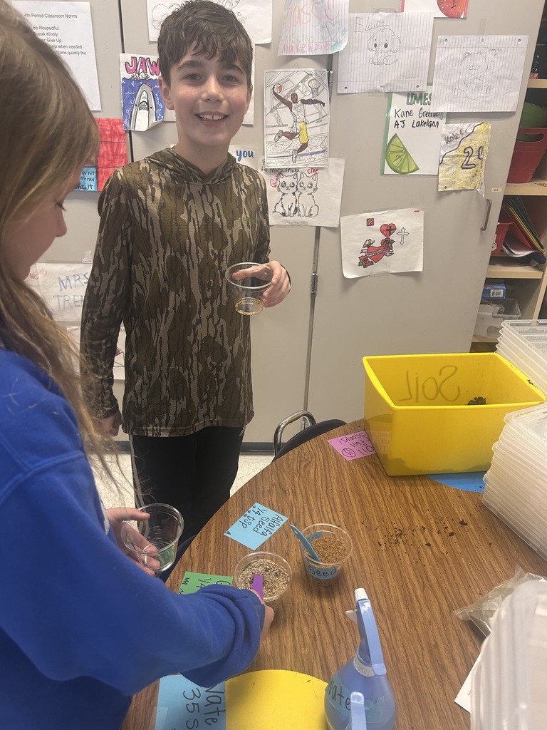 5th Grade Scientists creating terrariums 