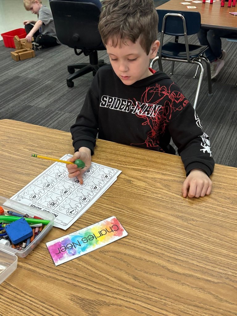 Student creating a worksheet