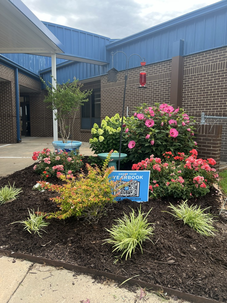 completely mulched flower bed