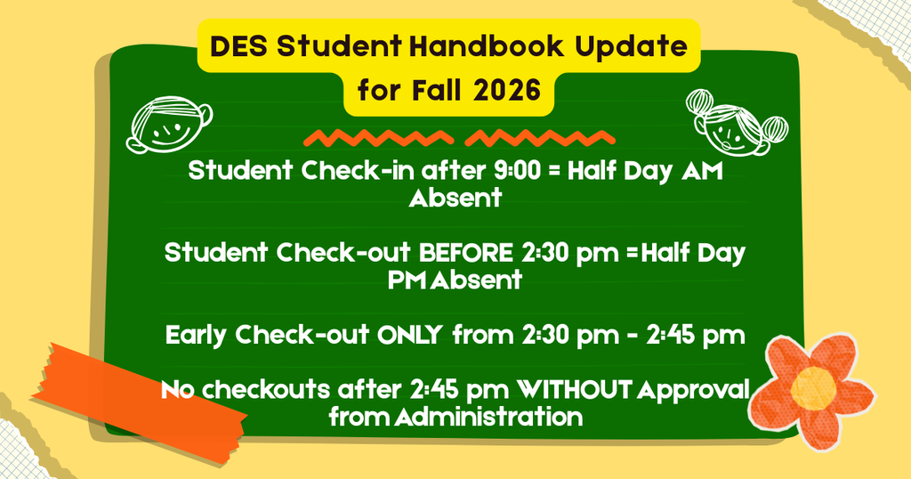 student handbook updates