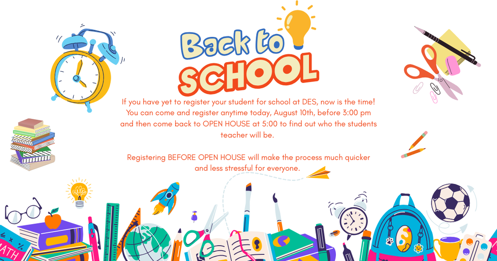 Back To School in a two tone font, script the same as the post and school supplies all around the border
