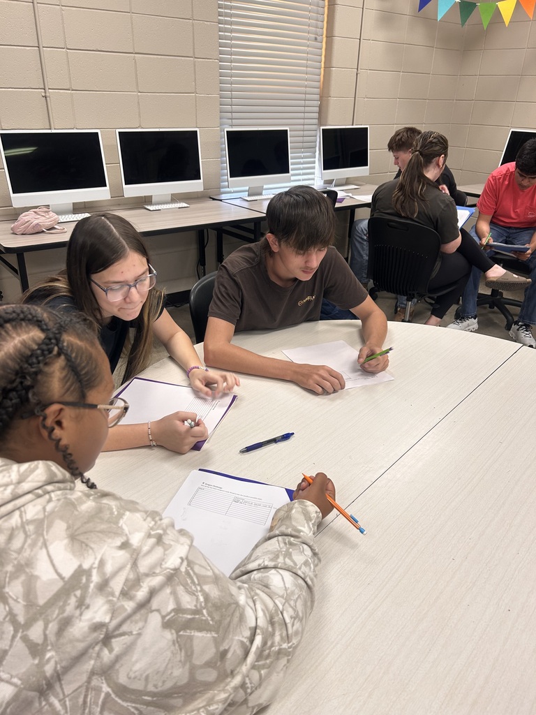 Students in Mr. Henderson's Intro to Computer Science have been working hard lately in groups discussing decomposition.