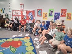 students singing in music