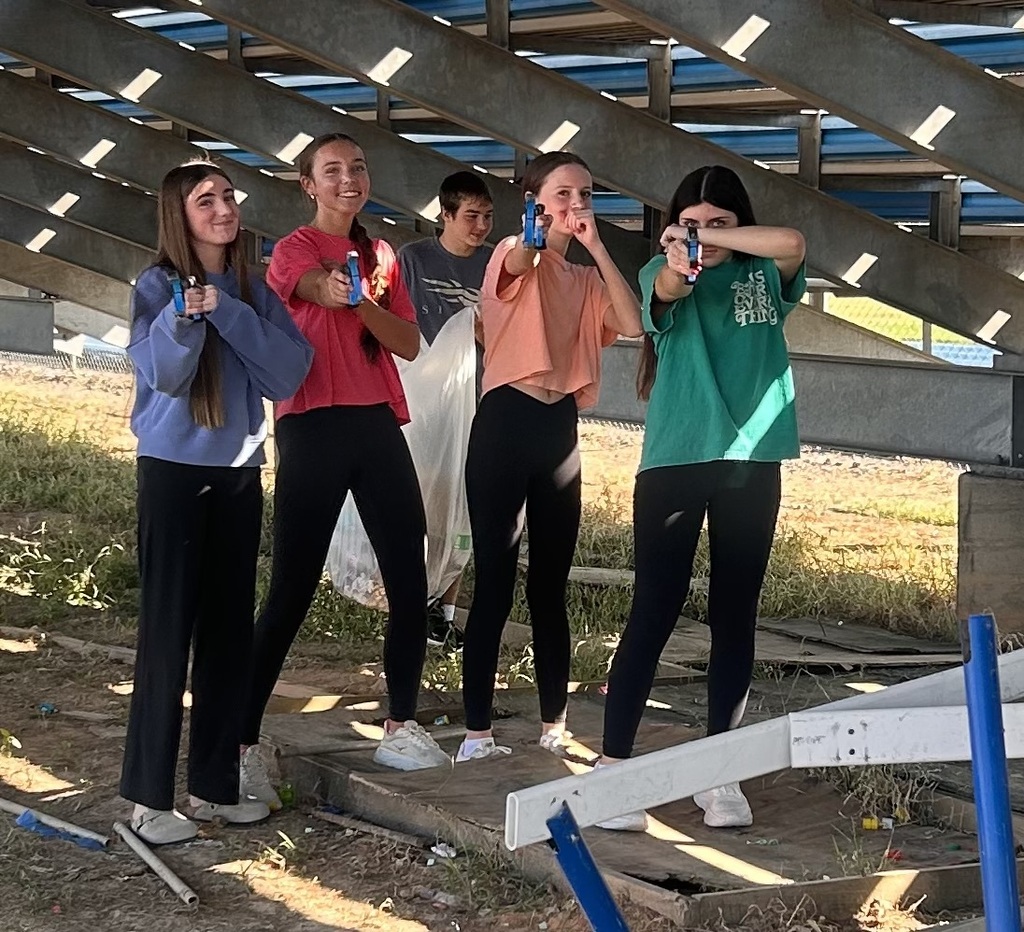 Students in Mr. Henderson's have been picking up trash this week for community service hours!