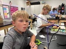 Students participating in STEM activities