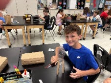 Students participating in STEM activities