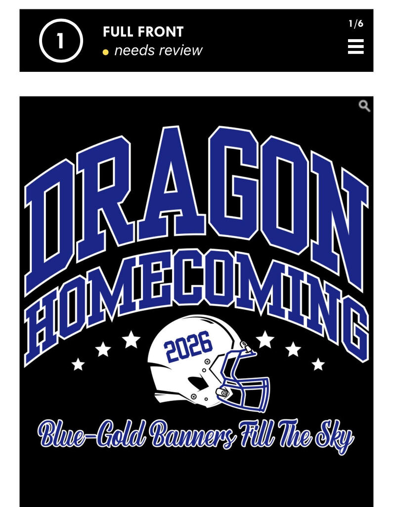 Sneak peak of 2026 HOCO shirts. $20! Shirts will go on sale September 21st. Last day to purchase will be October 8th at noon!