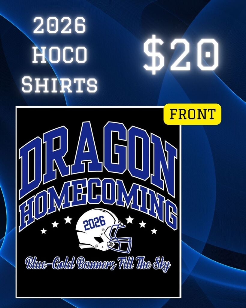 HOCO shirts on sale now! $20! Forms are in the DHS office.