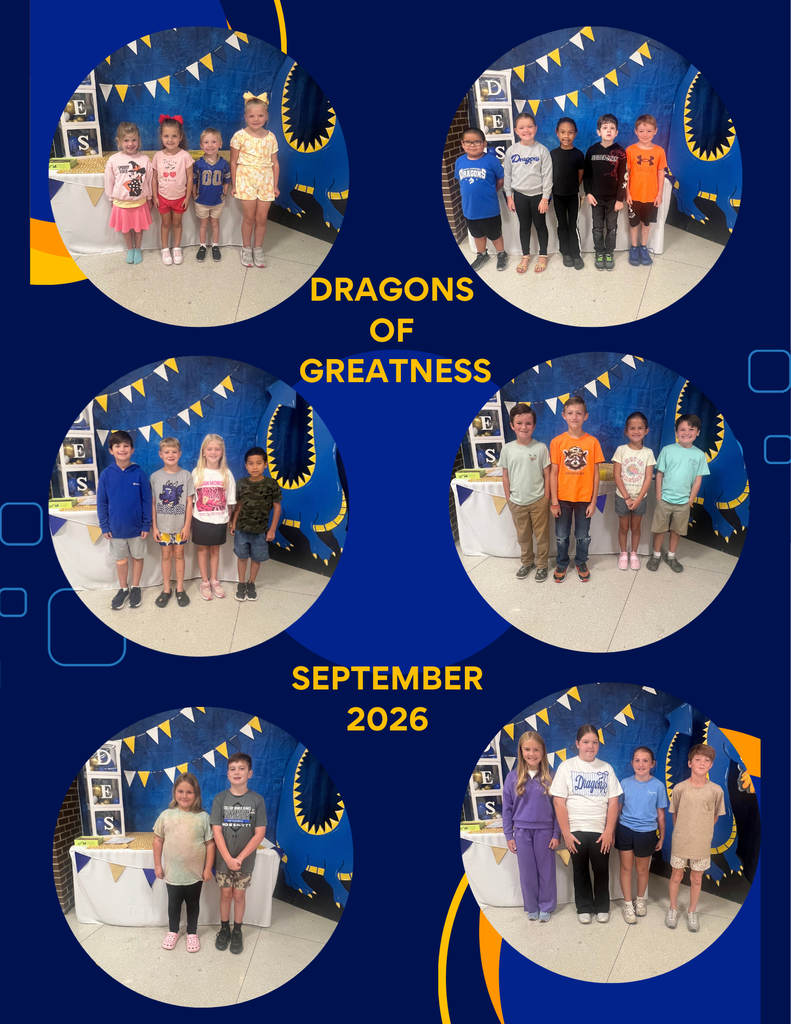 Dragons of Greatness students pictures on a blue background