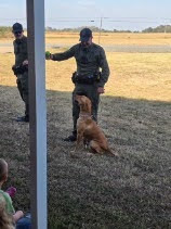 Pre K students with AGFC Game Wardens