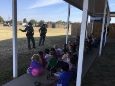 Pre K students with AGFC Game Wardens