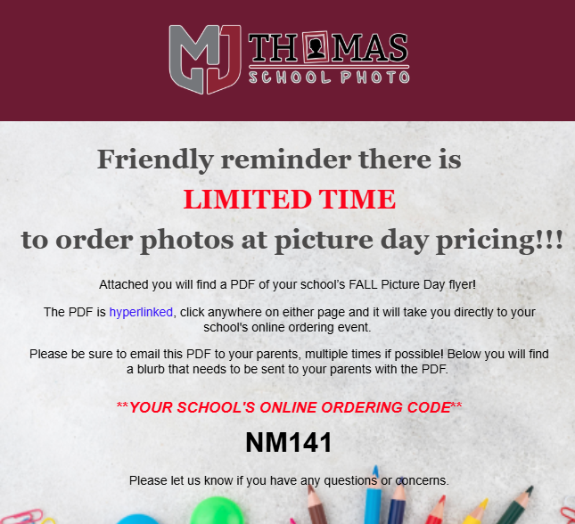 MJ Thomas Pictures Info Flyer
