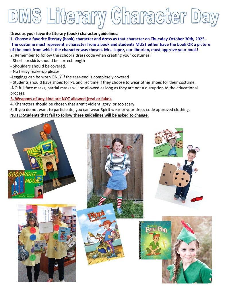 Literary Character Day Guidelines 2025