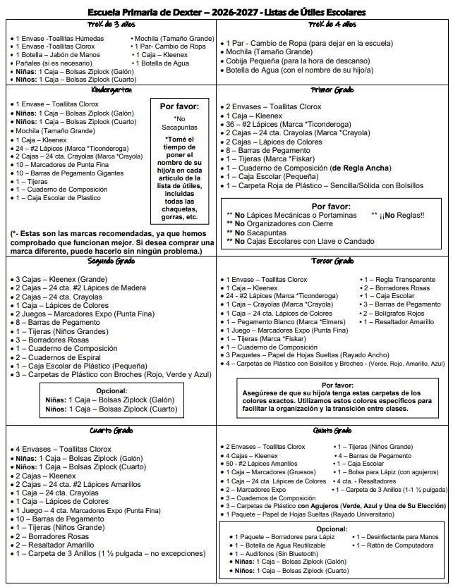 ES Spanish List