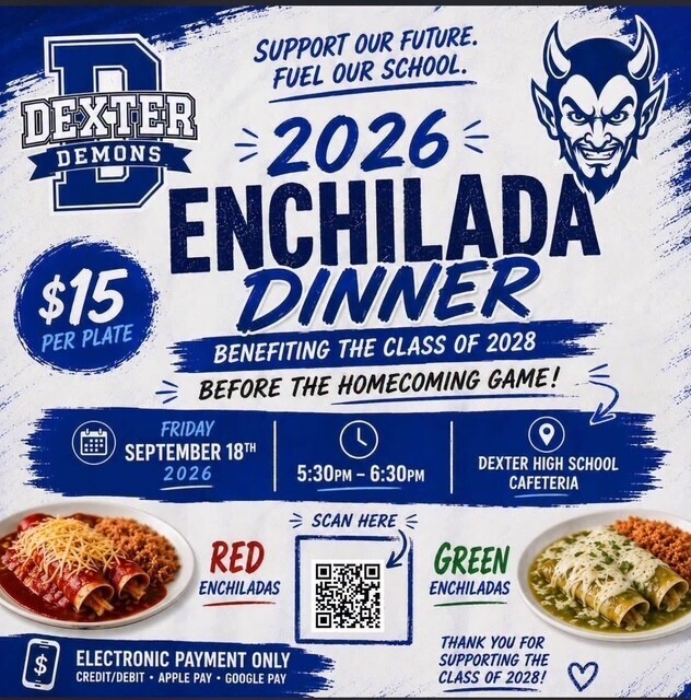 Support the Junior Class Enchilada Dinner. Benefiting the Class of 2028