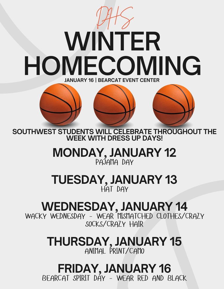 Winter Homecoming Dress Up Days